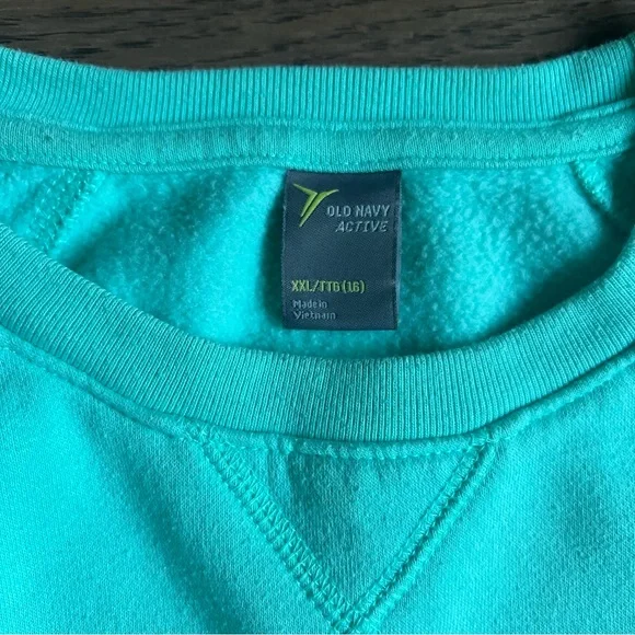 Old Navy Active Teal Sweatshirt - Picture 3 of 3